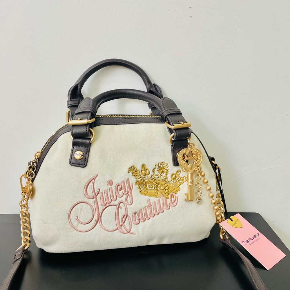 Juicy Couture “The Key to Juicy” Dome Satchel Crossbody Bag – Crystal Y2K NWT - Picture 2 of 10